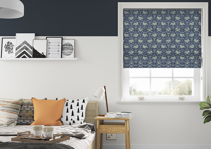 Narvik, Blue - Roman Blind - Image 3